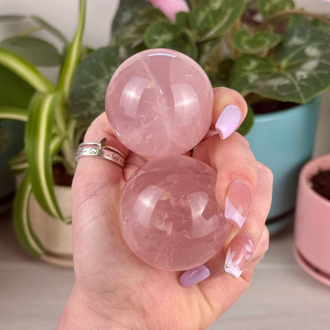 Mozambique Rose Quartz Sphere