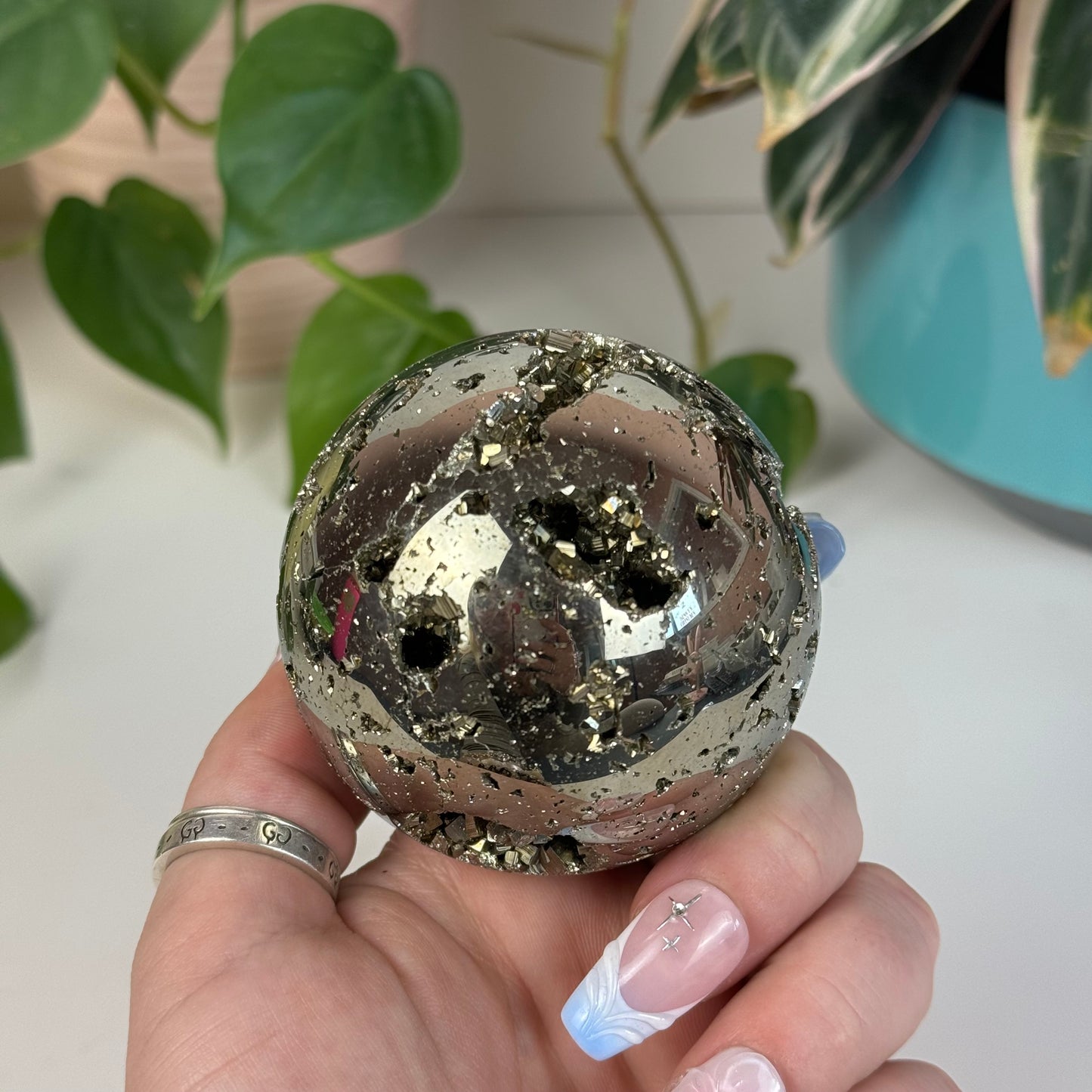 Cubic Pyrite Sphere - E