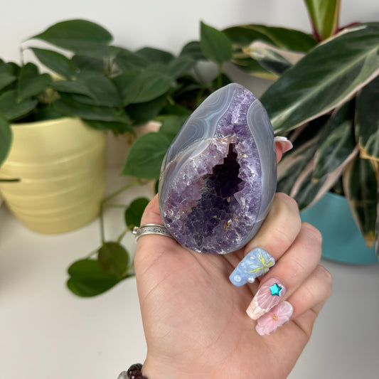 Druzy Agate Egg - E1