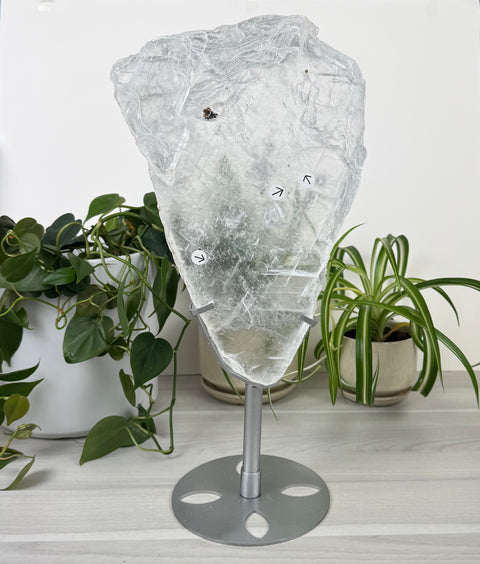 Enhydro Selenite Slab (W/ Custom Stand)