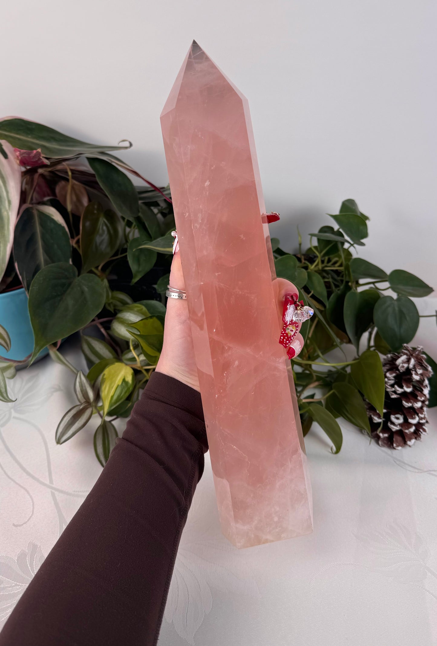 XL Rose Quartz Tower