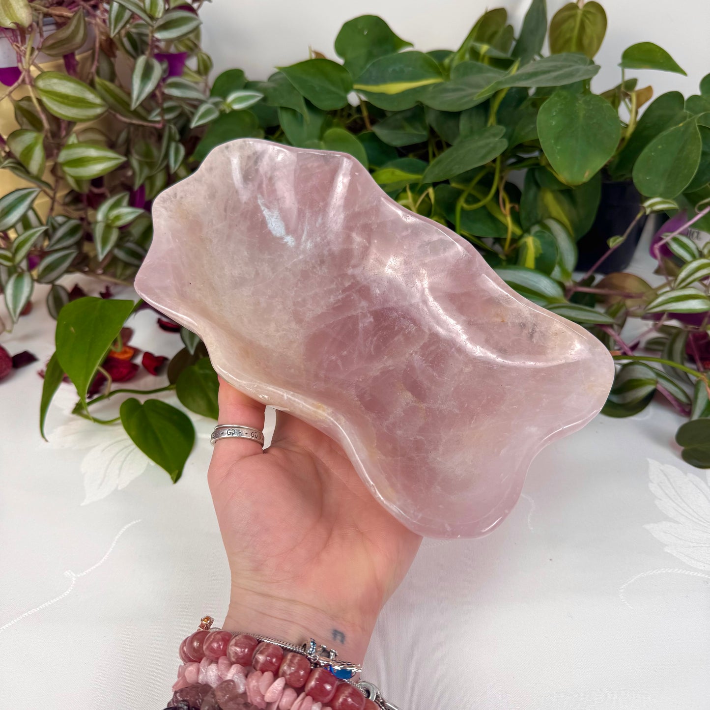 XL Rose Quartz Dish