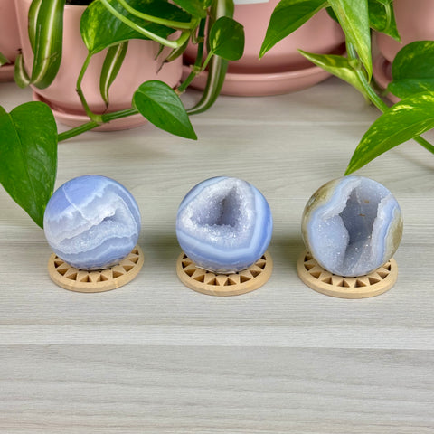 Druzy Blue Lace Agate Sphere