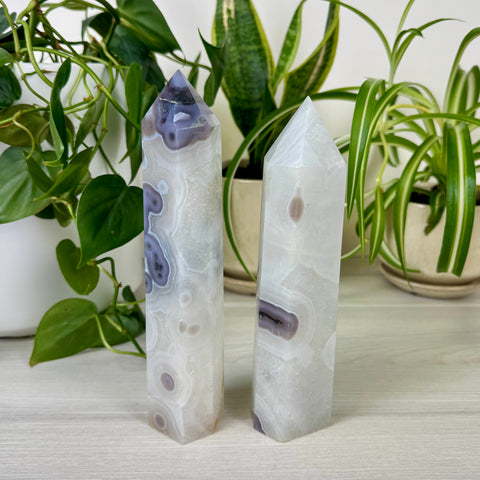 Imperfect Eye Moss Agate Tower