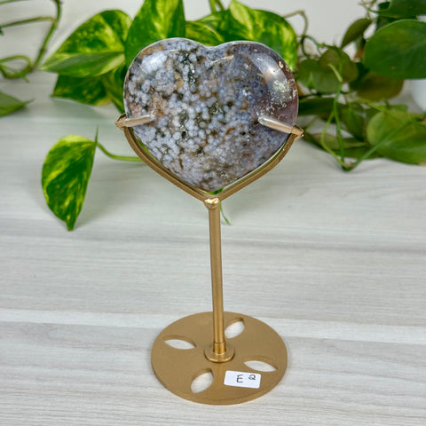 Ocean Jasper Heart (W/ Custom Stand)