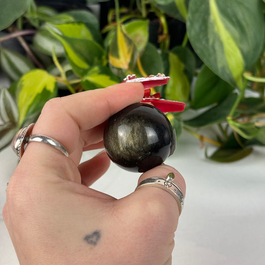 Gold Sheen Obsidian Sphere