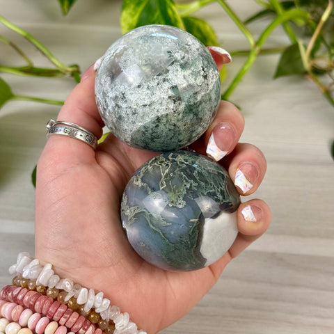 Incredible Moss Agate Sphere