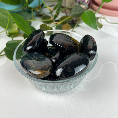 Blue Tiger's Eye Palm Stone