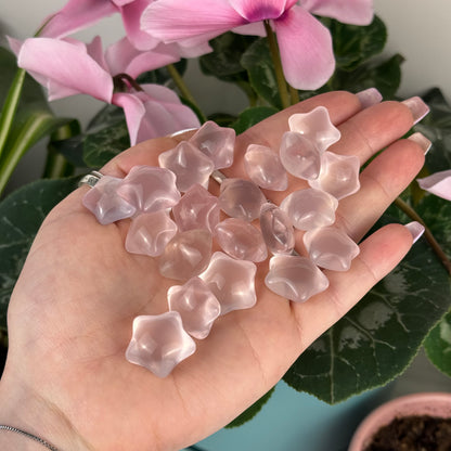Mini AAA Mozambique Rose Quartz Star