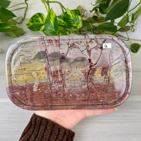 Painting Stone Jasper Decorative Plate