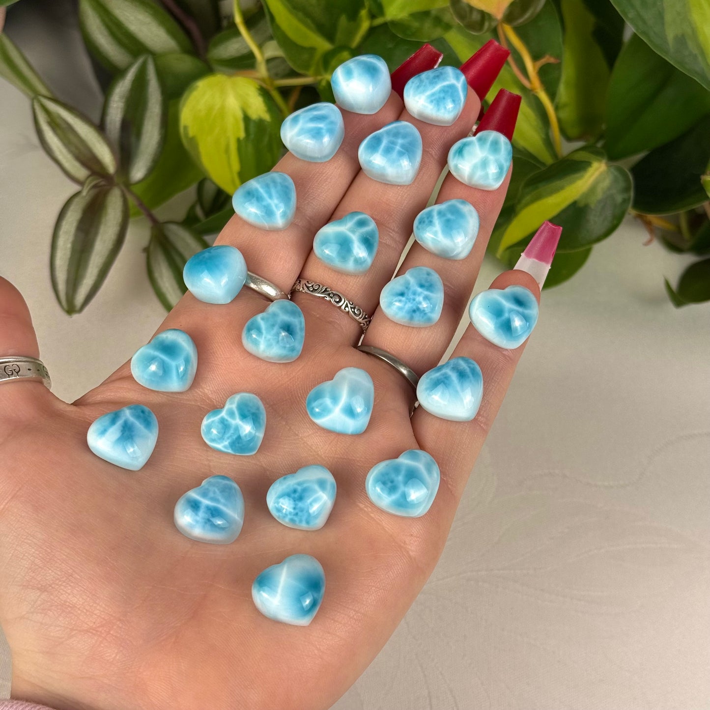 Mini Hand-Carved Larimar Love Heart