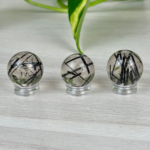 Mini AAA Tourmaline In Quartz Sphere