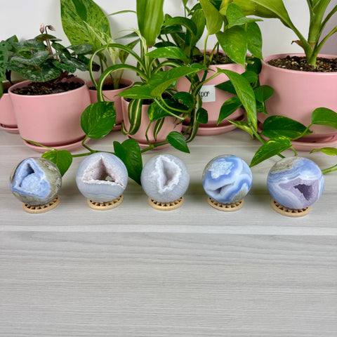 Druzy Blue Lace Agate Sphere