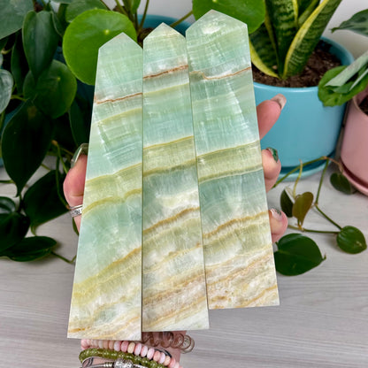 Pistachio Calcite Tower