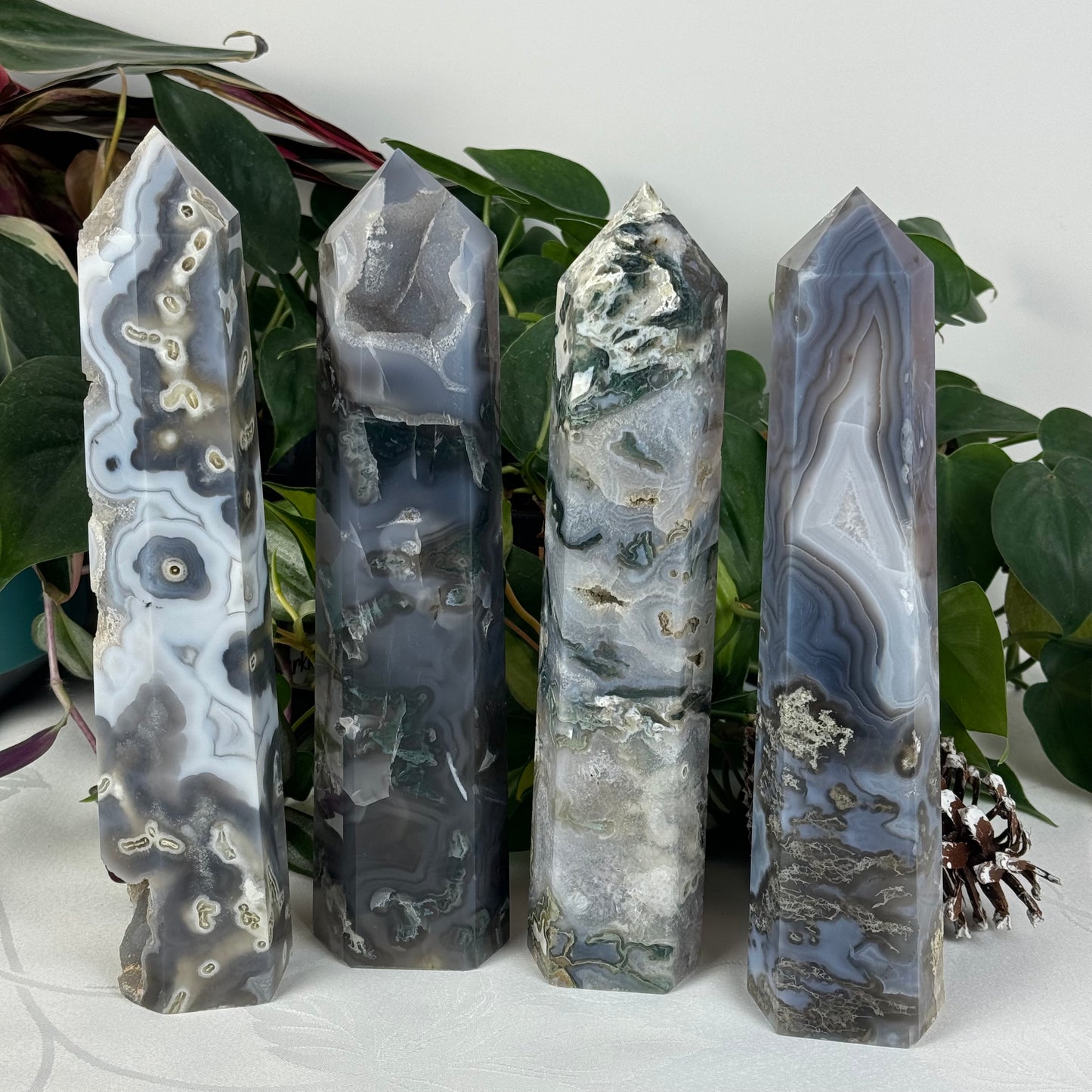 XL Moss Agate Tower