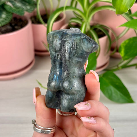 Labradorite Male God Body - Crystal Carving