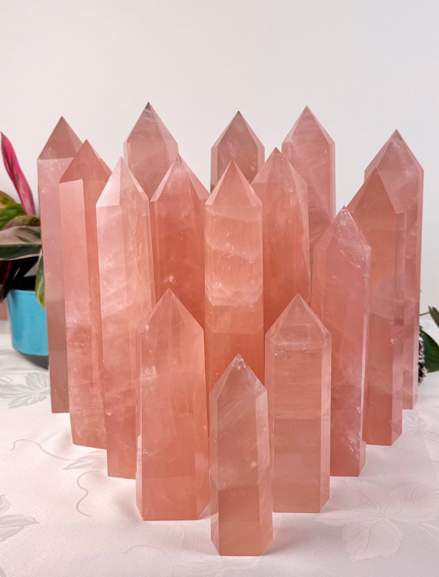 XL Rose Quartz Tower