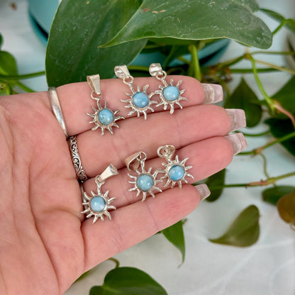 Larimar In Sterling Silver Pendant