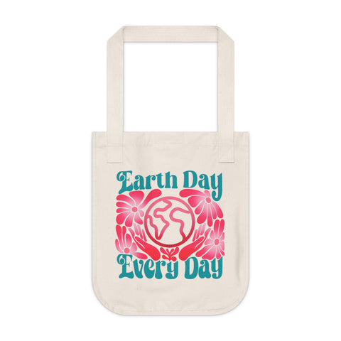 "Earth Day Every Day" Organic Canvas Tote Bag