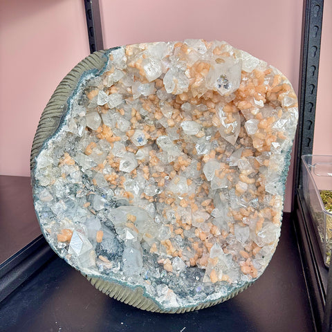 Insane Apophyllite & Peach Stilbite Cave