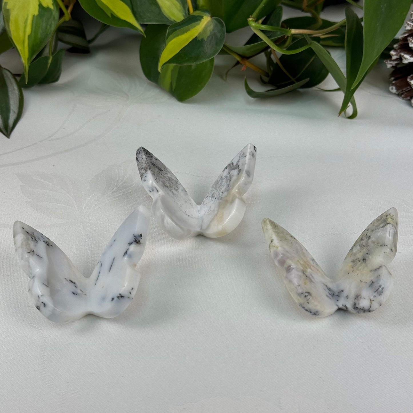 Dendritic Agate 3D Butterfly