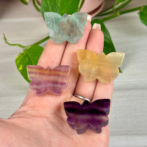Candy Fluorite Crystal Butterfly