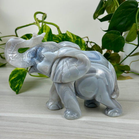 Statement Druzy Agate Elephant - Bailey