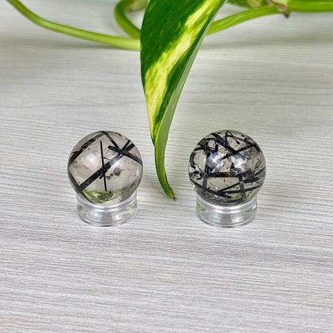 Mini AAA Tourmaline In Quartz Sphere