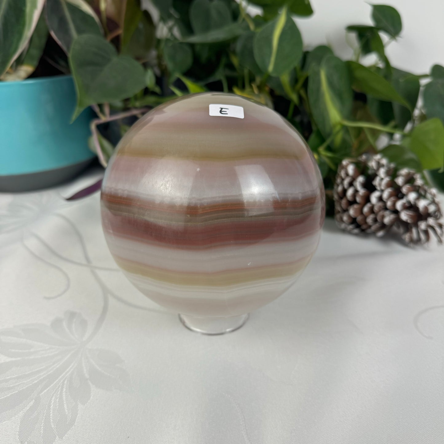 XL Pink Banded Onyx Sphere