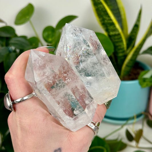 Icy Clear Quartz Tower