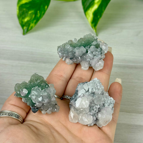 Deep Green Fluorite with Calcite Specimen