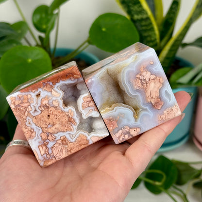 Cotton Candy Agate Cube
