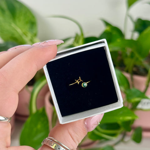 Gold Vermeil Adjustable Zodiac Ring