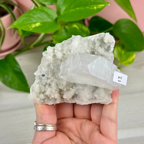 Sparkling White Chalcedony With Apophyllite