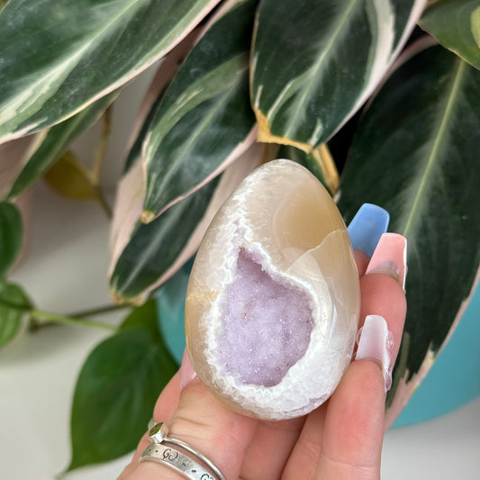 Druzy Agate Egg - W1