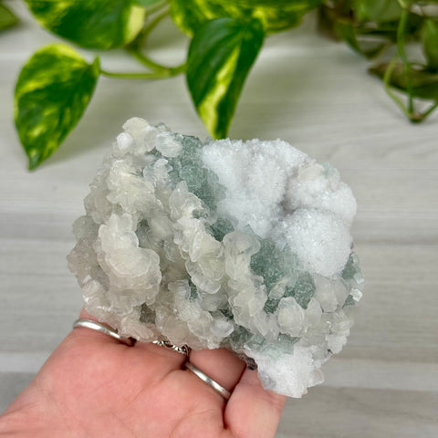 Minty Green Fluorite with Pink Calcite