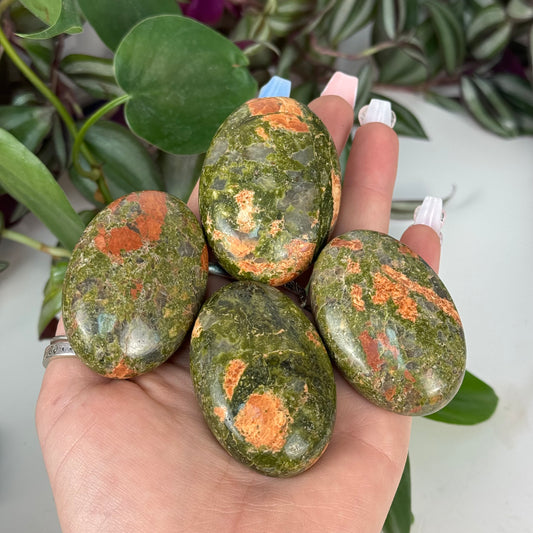 Imperfect Unakite Palm Stone