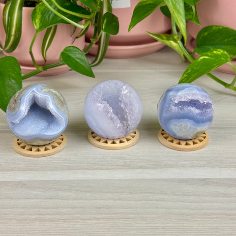 Druzy Blue Lace Agate Sphere