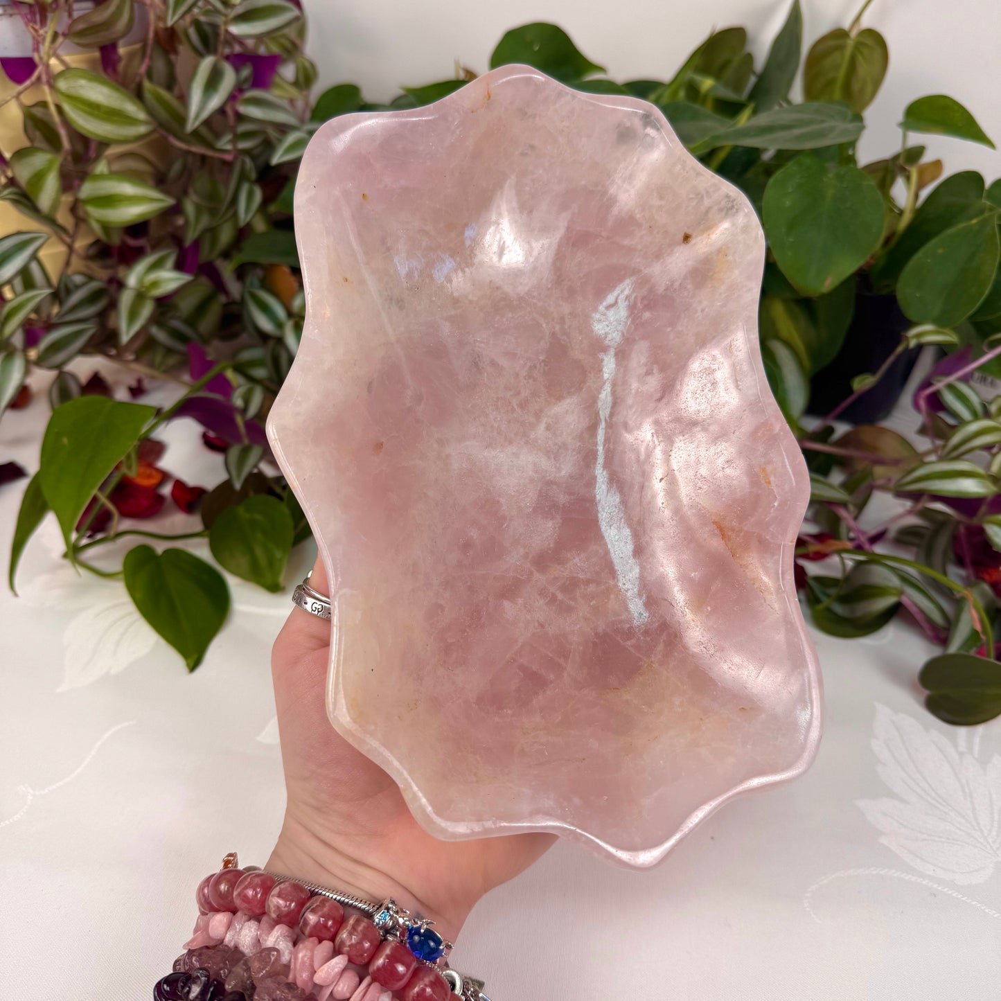 XL Rose Quartz Dish