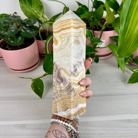 XL Orange Calcite Tower