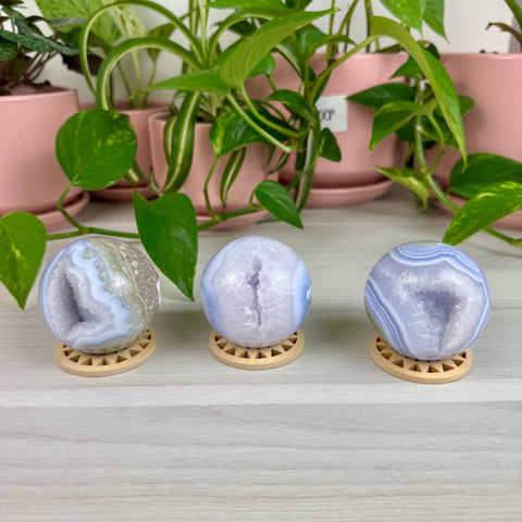 Druzy Blue Lace Agate Sphere