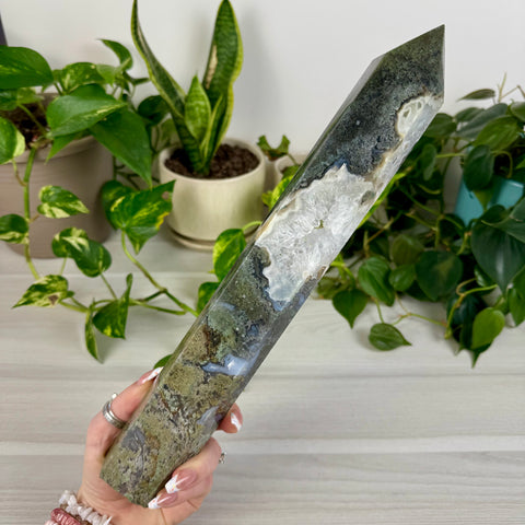 XL Moss Agate Tower