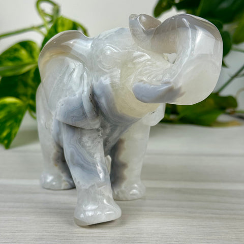 Statement Druzy Agate Elephant - Ellie