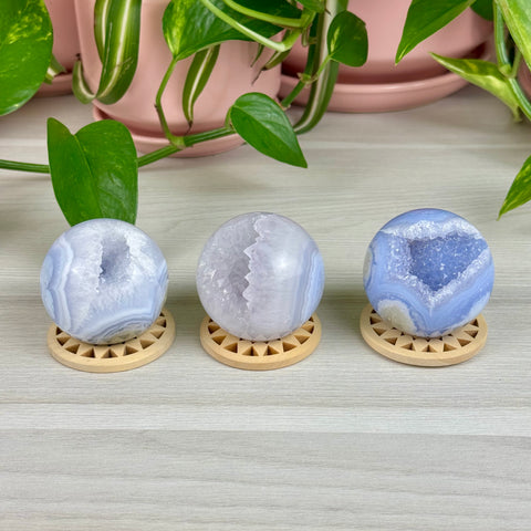 Druzy Blue Lace Agate Sphere
