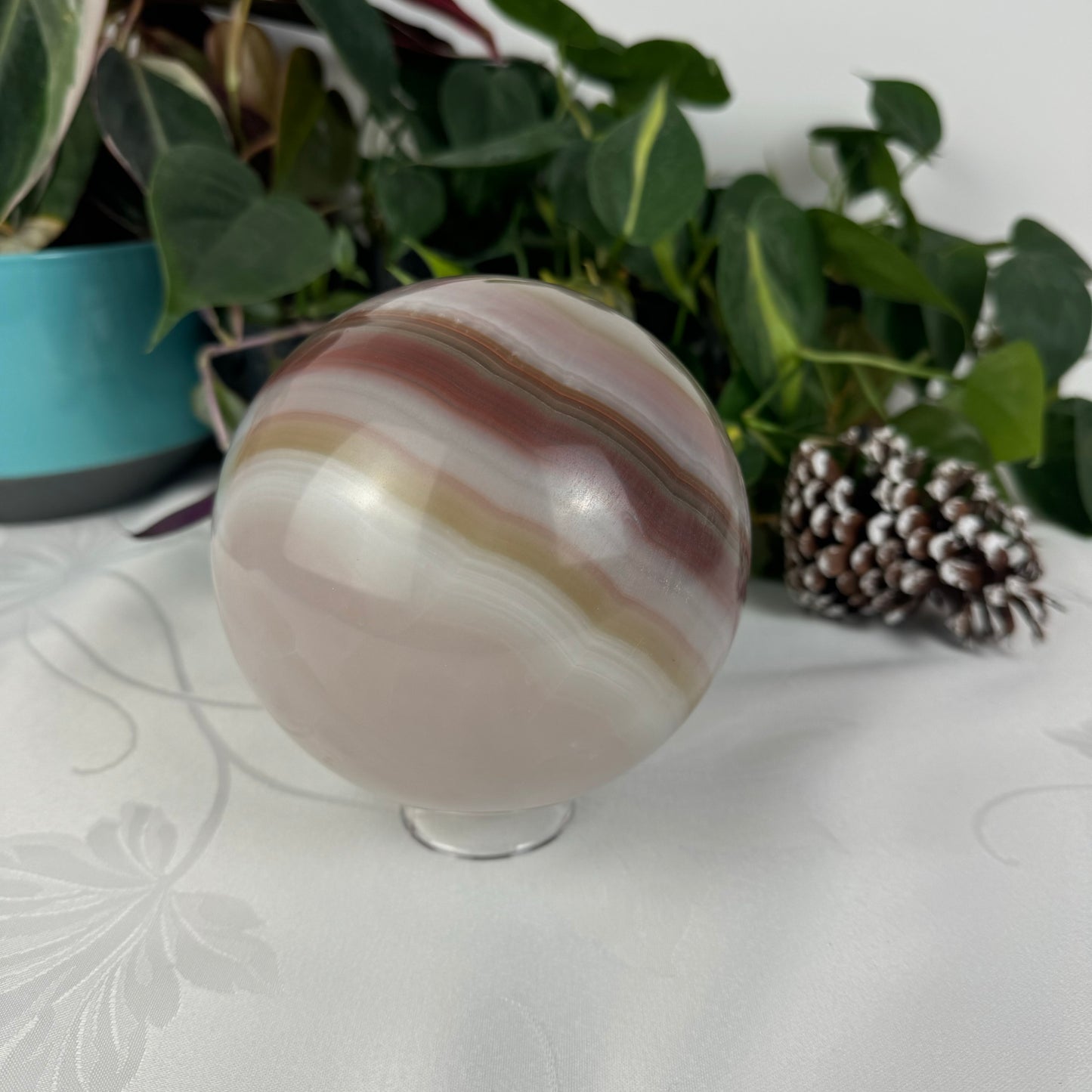 XL Pink Banded Onyx Sphere