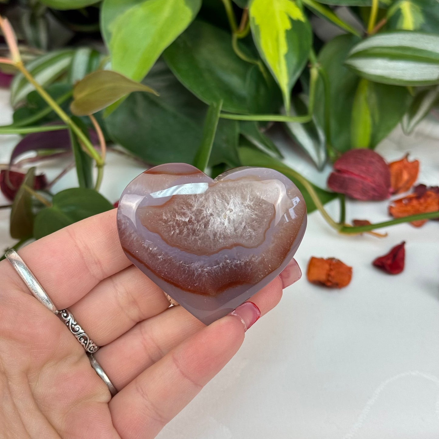 Imperfect Druzy Agate Love Heart