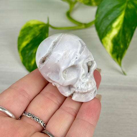 Mini Snow Agate Skull