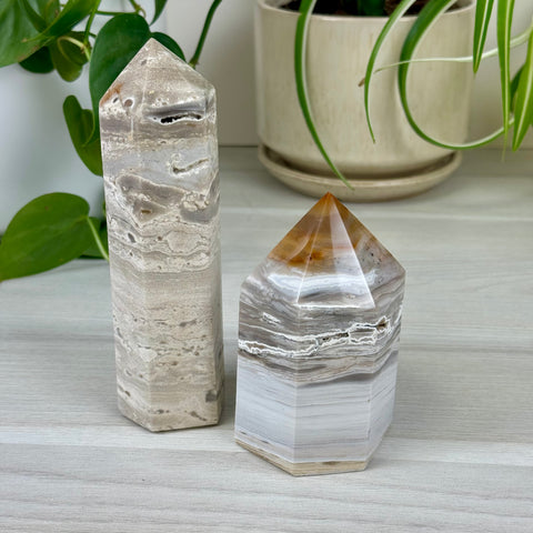 Banded White Jasper Tower