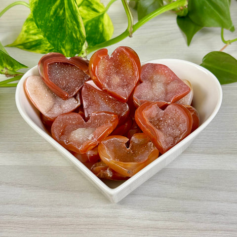 Druzy Carnelian Love Heart
