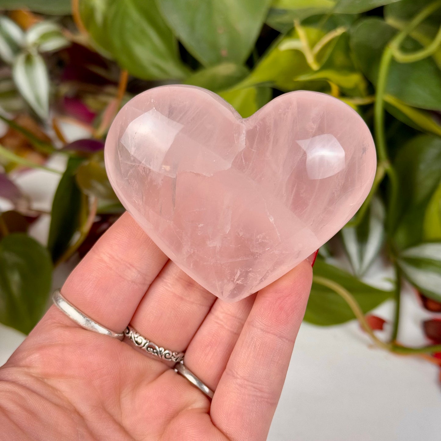 Jelly Rose Quartz Love Heart